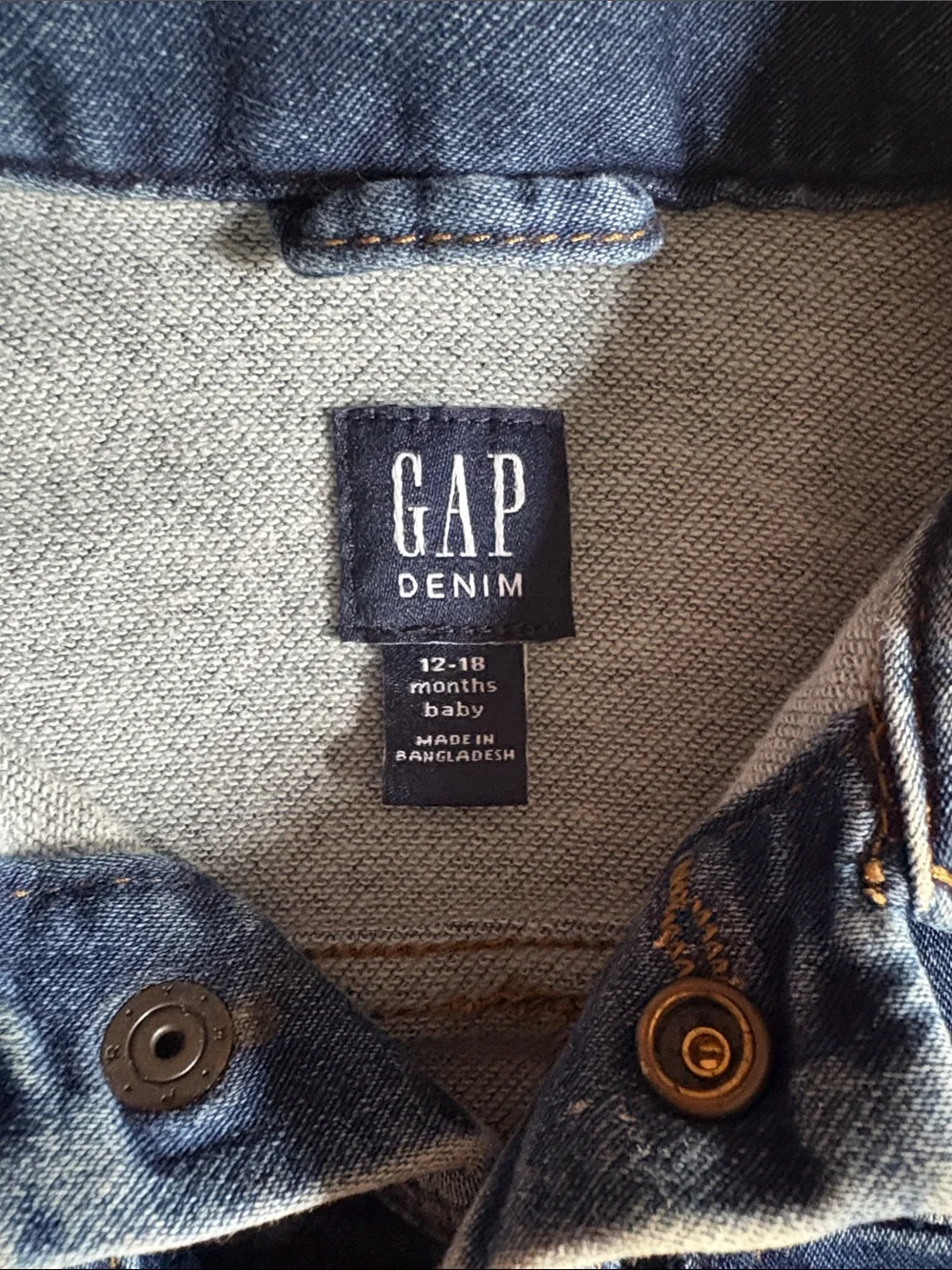 GAP Kids Medium Blue Denim Jacket with Button Front